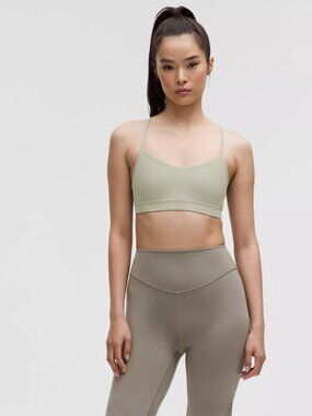 Lululemon Flow-y Sports Bra Size 8 Fog green